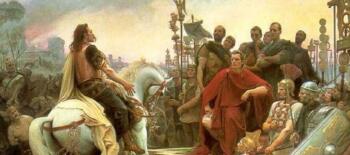 Vercingétorix se tendendo a Júlio César