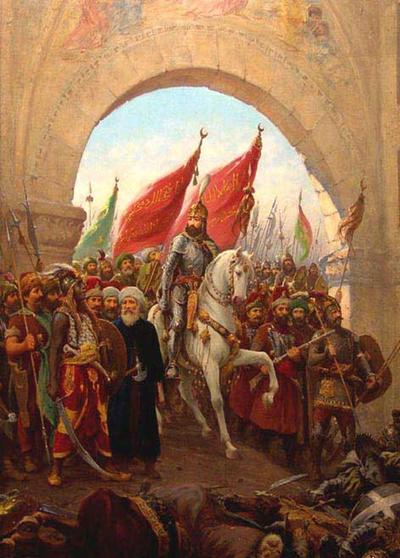 Mohamed II no portão de Constantinopla