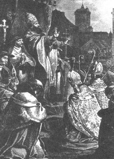 O papa Urbano II em Clermont