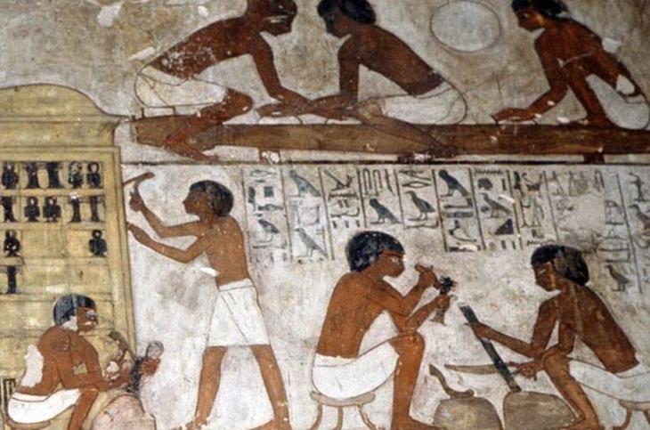 mural egípcio da antiguidade oriental