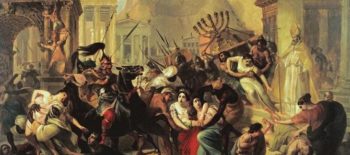 pintura retratando saque a roma