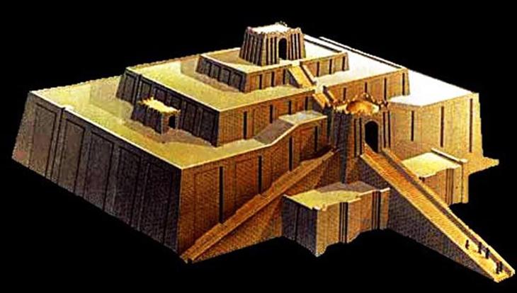 ilustração do zigurate de ur