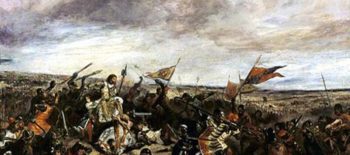 pintura mostrando a batalha de poitiers