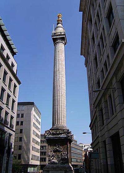 fotografia de O Monumento, Sir Christopher Wren, em memória ao Grande Incêndio de Londres.