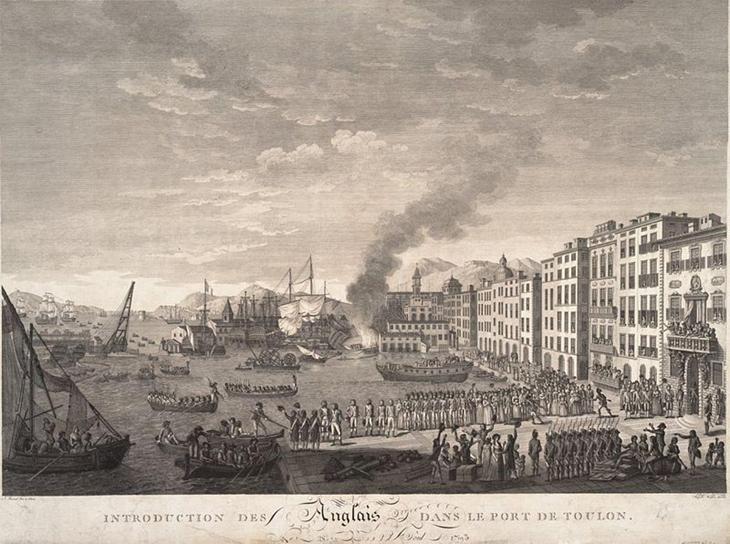 desenho do porto de toulon em 1793