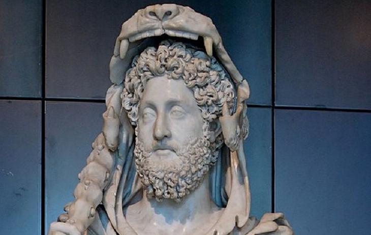 o busto de cômodo, um dos imperadores romanos mais famosos