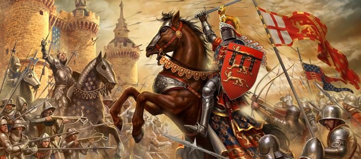 batalha medieval guerra dos cem anos