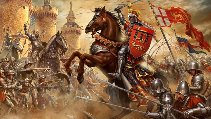 batalha medieval Guerra dos Cem Anos