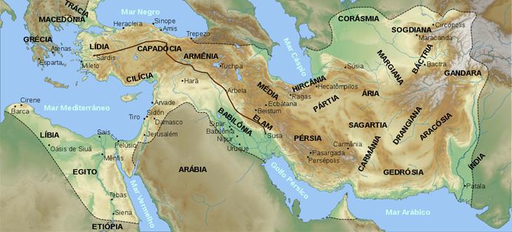 território dos persas mapa