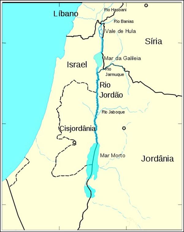 rio jordão mapa
