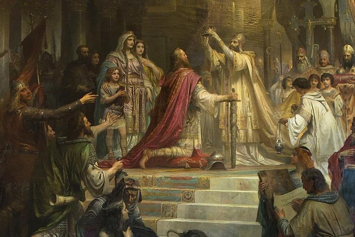 Carlos Magno sendo coroado imperador