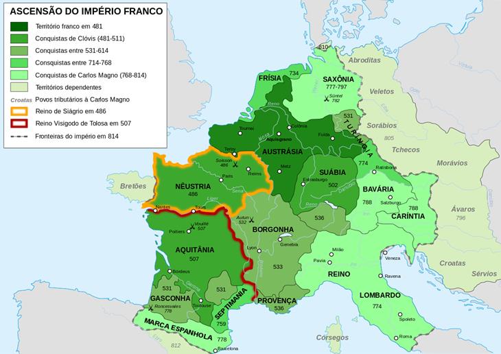 Mapa do império franco