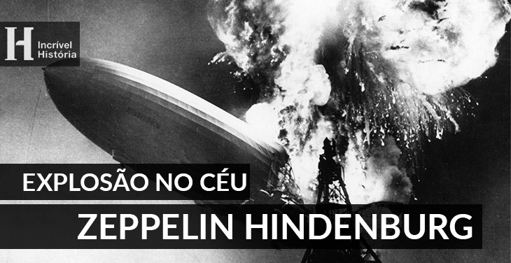 zeppelin Hindenburg explodindo