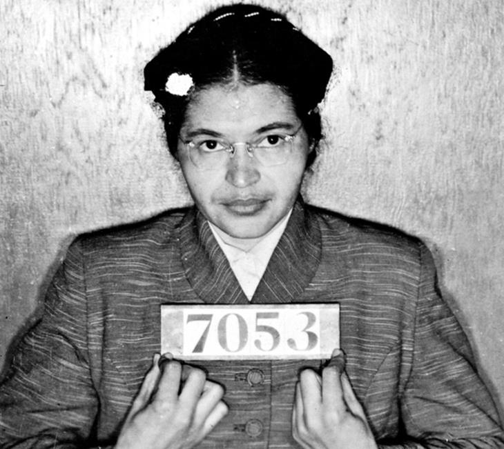 Rosa Parks fotografada pela polícia