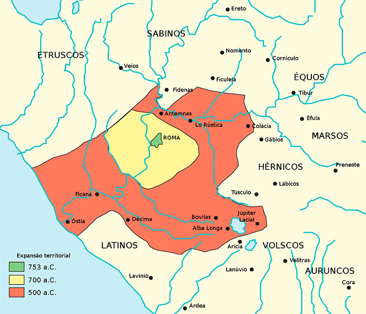 território romano até o início da república