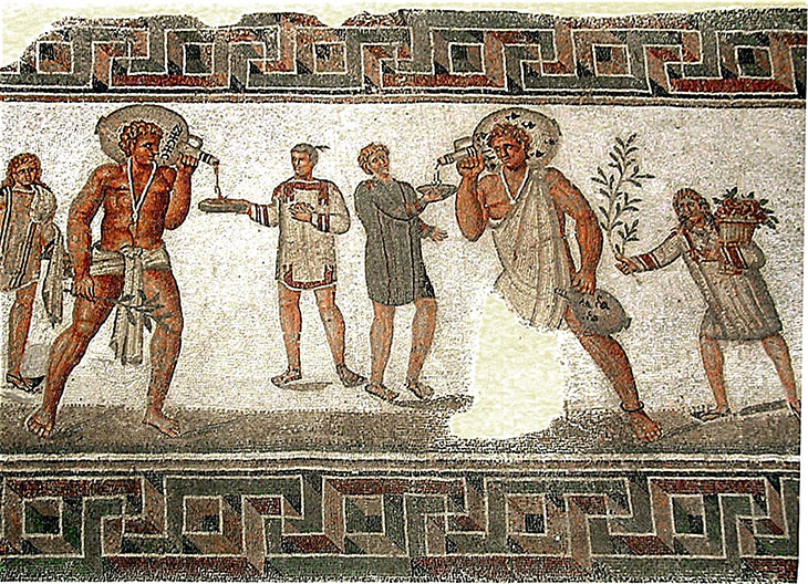 mosaico de escravos romanos