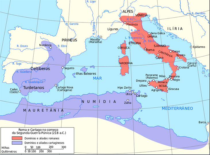 mapa das guerras púnicas