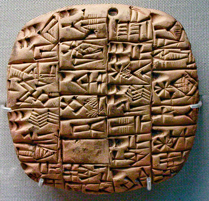 escrita cuneiforme dos sumérios