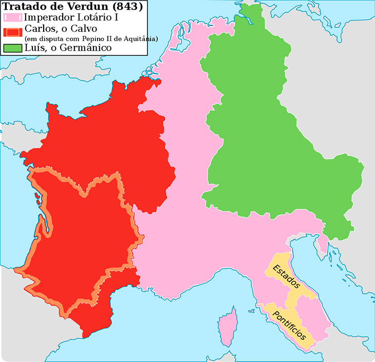 divisão do império carolíngio