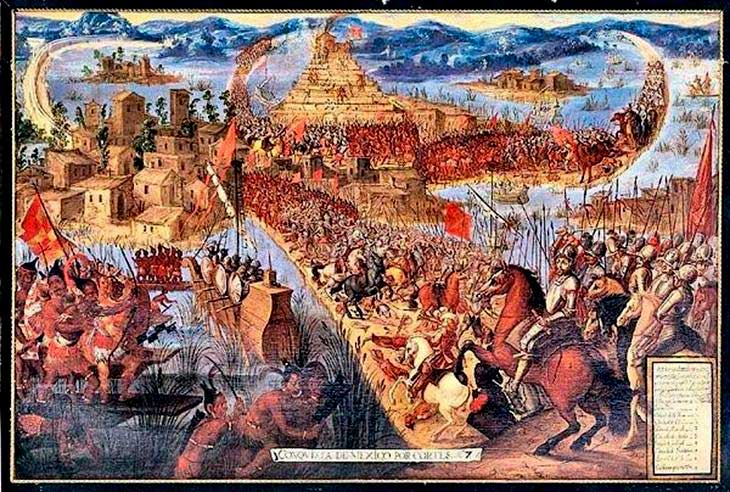 hernan cortez conquista tenochtitlán méxico