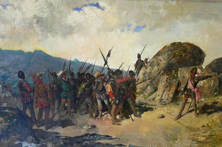 francisco pizarro indo a cajamarca capturar atahualpa