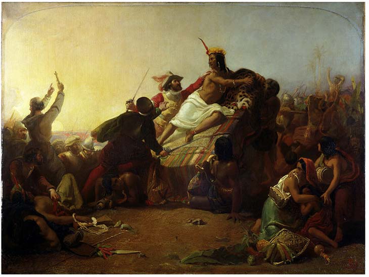 francisco pizarro captura atahualpa rei inca