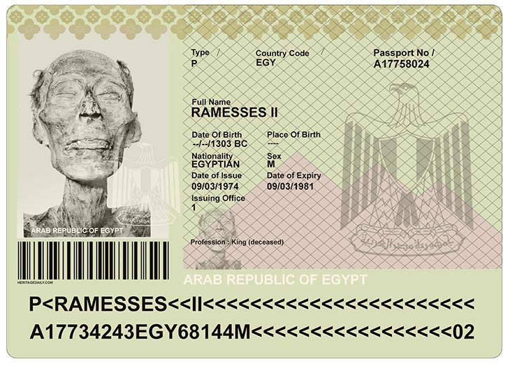 curiosidade sobre ramsés II e falso passaporte 