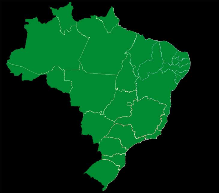 a formação dos feudos com o mapa do brasil para exemplo