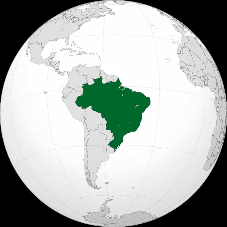 mapa do Brasil simulando a criação dos feudos