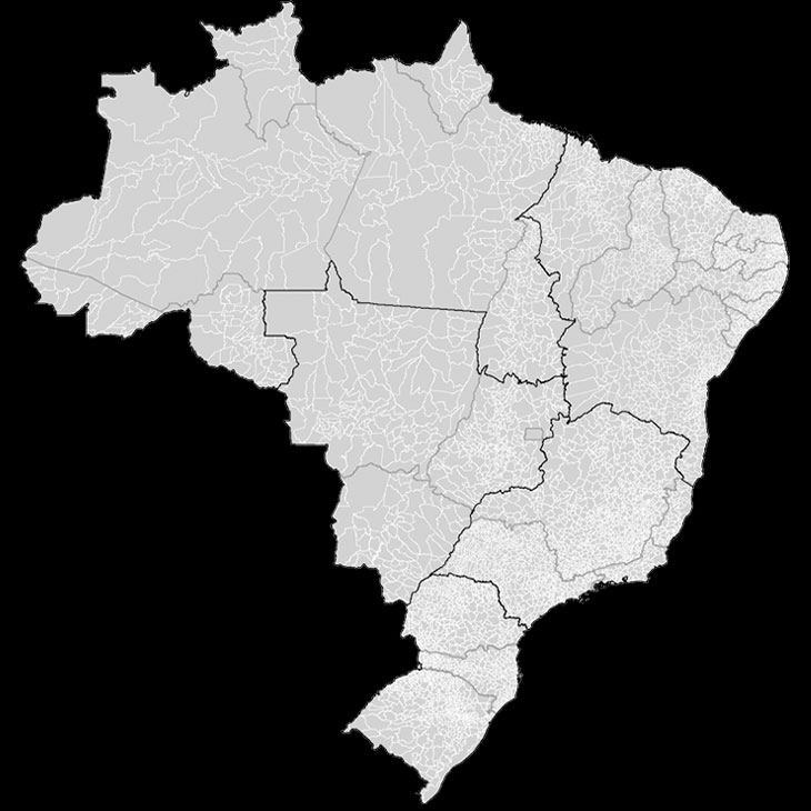 formação dos feudos com o mapa do Brasil simulando a criação dos sistema feudal