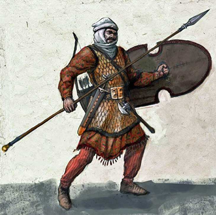representação dos guerreiros imortais - a elite persa