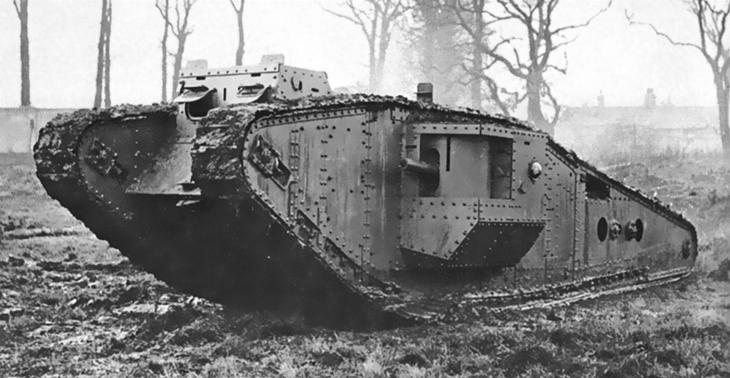 o primeiro tanque de guerra operacional do mundo na primeira guerra mundial