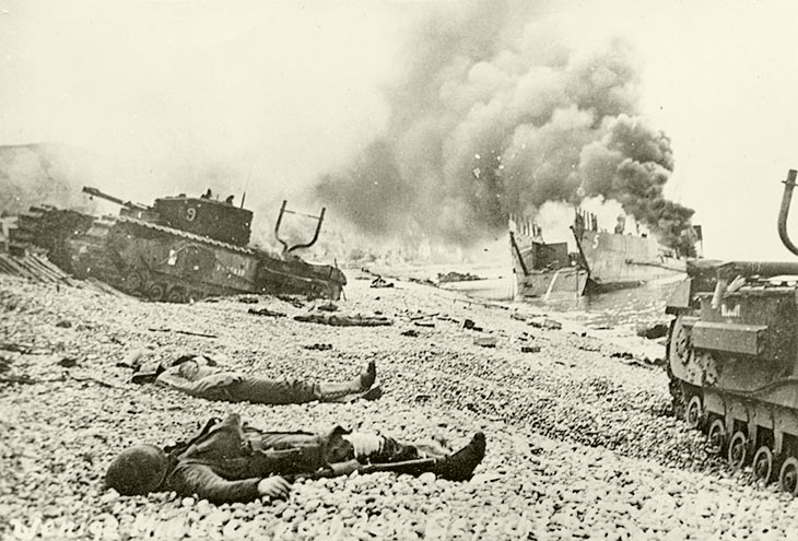 vítimas aliadas do ataque fracassado aliado na batalha de dieppe