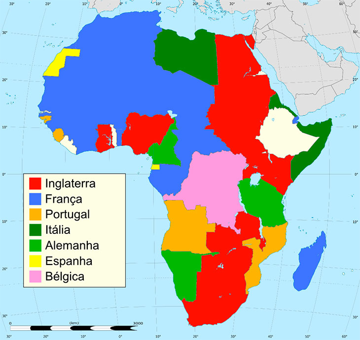 Mapa da Partilha da África