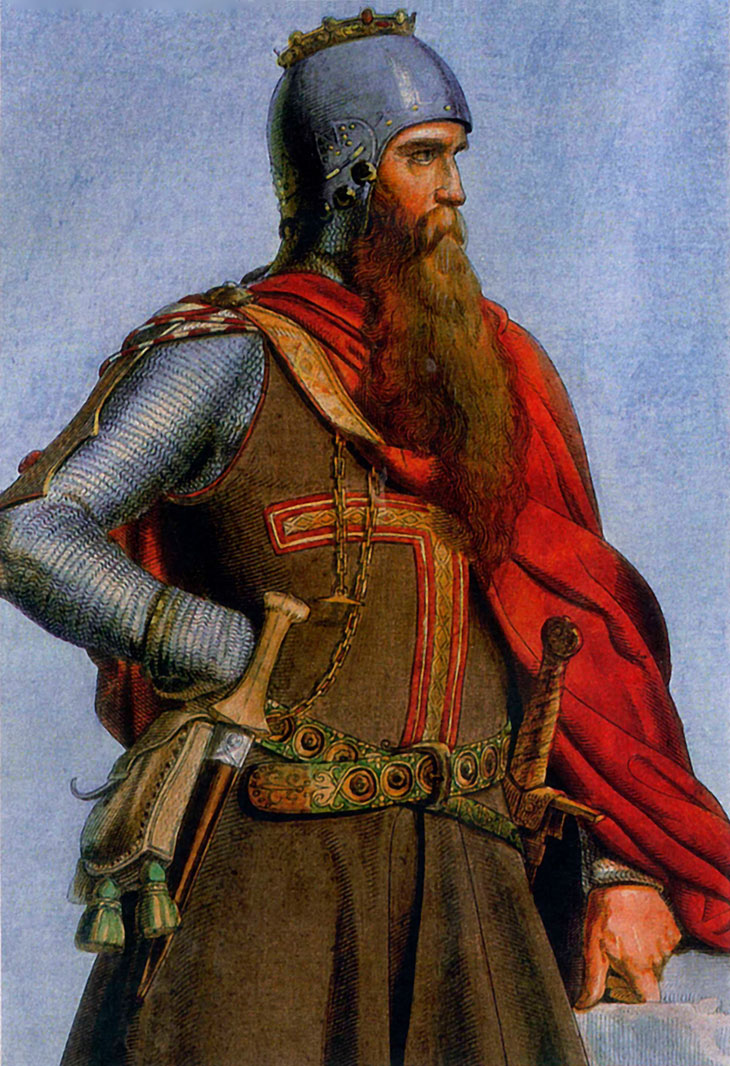 pintura de Frederico barbarossa do sacro império romano-germânico