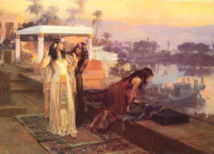 Cleópatra sendo carregada por súditos em passeio